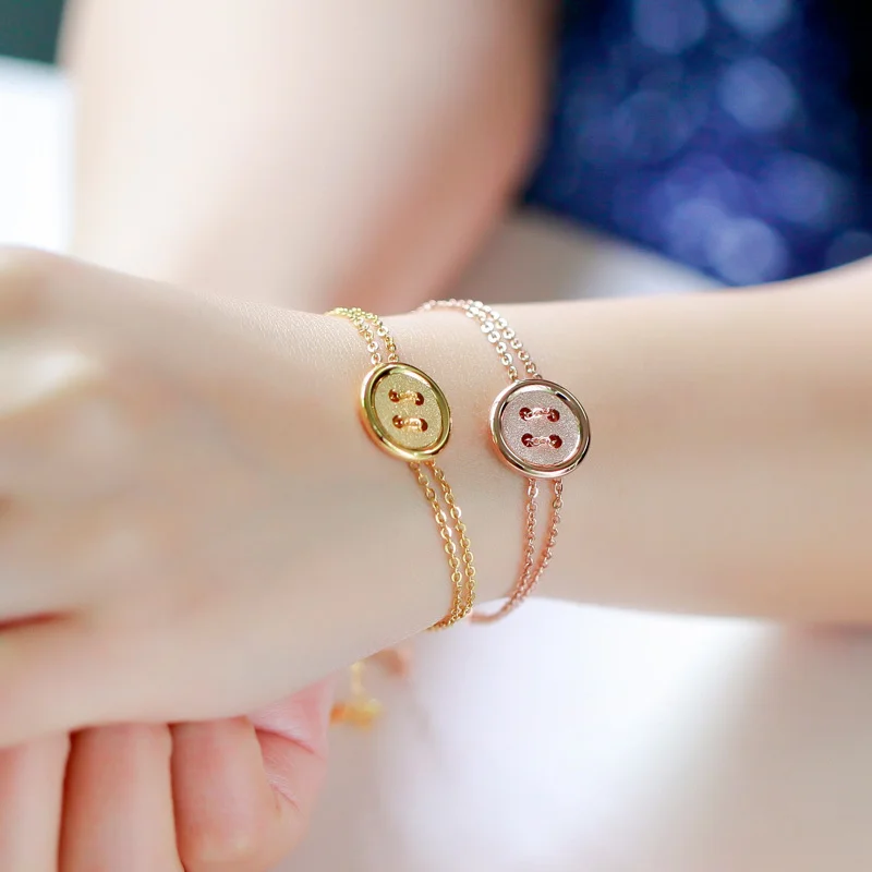 Frosted Surface Button Bracelet Fashion Fine Jewelry Titanium Steel Rose Gold Color Valentine Gift Free Shipping Not Fade
Frosted Surface Button Bracelet Fashion Fine Jewelry Titanium Steel Rose Gold Color Valentine Gift Free Shipping Not Fade