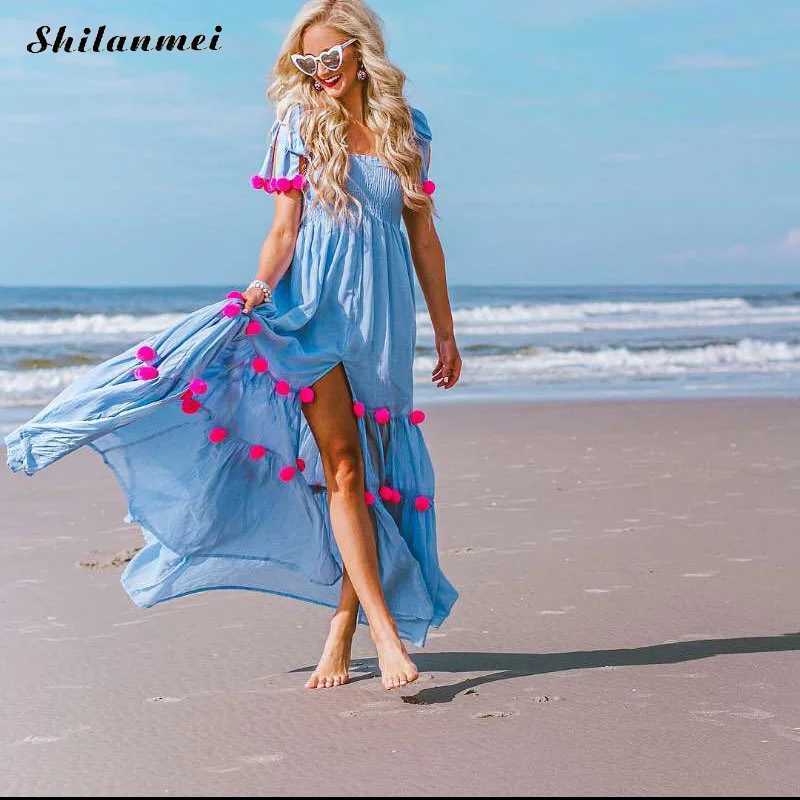 Summer Beach Long Loose Dress Women Casual Sleeveless Bohemia Front Slit Backless Treny Dresses Female Vestido
Summer Beach Long Loose Dress Women Casual Sleeveless Bohemia Front Slit Backless Treny Dresses Female Vestido