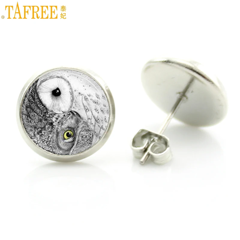 TAFREE vintage yin yang tai art owl stud earrings steampunk birds charms lovely baby owl women jewelry handmade gifts D1424
TAFREE vintage yin yang tai art owl stud earrings steampunk birds charms lovely baby owl women jewelry handmade gifts D1424