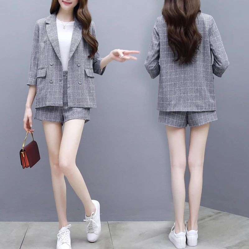 top and shorts pantsuit suit women business suits ladies autumn summer Breasted Notched Blazer Jacket Shorts Casual 2 Pieces Set
top and shorts pantsuit suit women business suits ladies autumn summer Breasted Notched Blazer Jacket Shorts Casual 2 Pieces Set