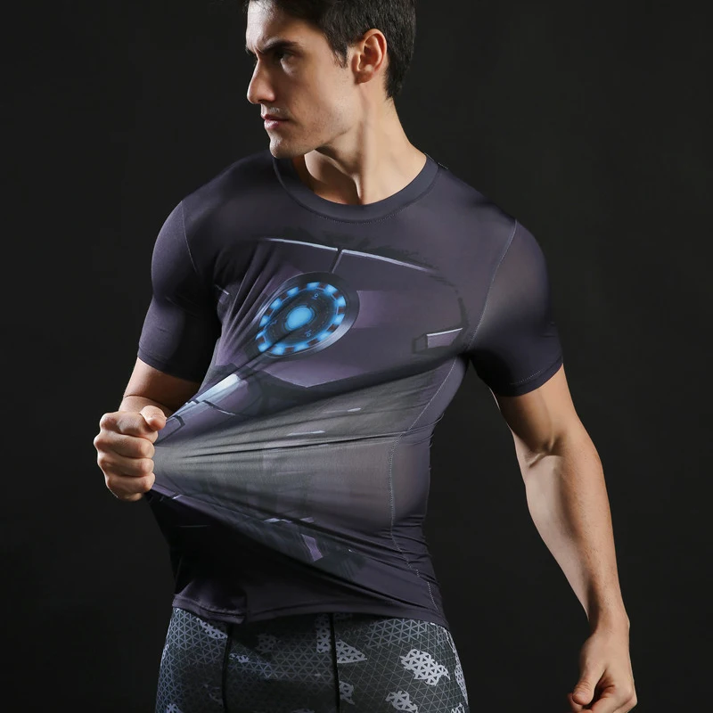Iron man Cosplay t shirt Fashion Fitness Crossfit Tees Polyester Summer Slim Bodybuilding Arc Reactor Tony Stark for Man Tops
Iron man Cosplay t shirt Fashion Fitness Crossfit Tees Polyester Summer Slim Bodybuilding Arc Reactor Tony Stark for Man Tops