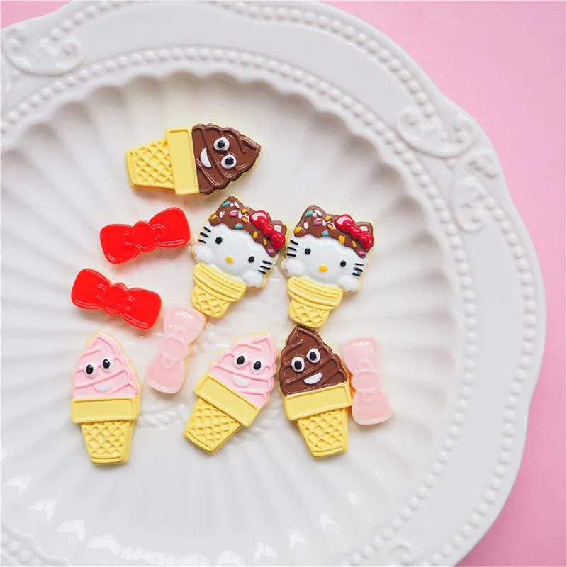 10PCS Cartoon Flatback Resin Cabochons KT Ice Cream For Home Ornament Hairpin Accessories
10PCS Cartoon Flatback Resin Cabochons KT Ice Cream For Home Ornament Hairpin Accessories