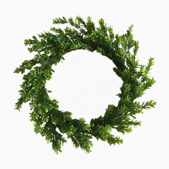 Wholesale 15 Inch Artificial Plants Boxwood Leaves Twig Base Garland Wreath for Any Season Decoration Door Wreath
Wholesale 15 Inch Artificial Plants Boxwood Leaves Twig Base Garland Wreath for Any Season Decoration Door Wreath