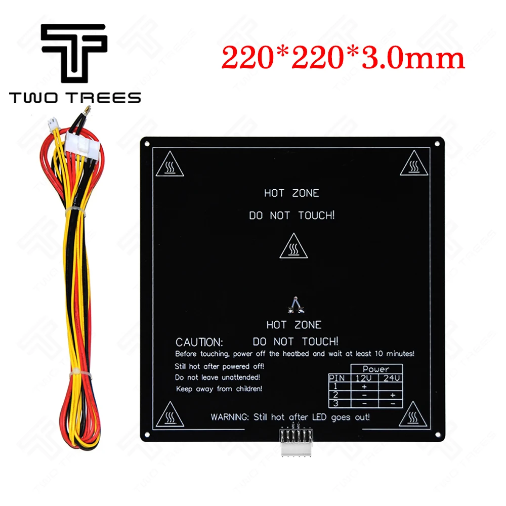 Aluminium heatbed MK3 12V/24V Part With Terminal wire For Reprap Mendel Hot Bed 3D Heatbed Part MK3-220*220*3mm Aluminium Plate
Aluminium heatbed MK3 12V/24V Part With Terminal wire For Reprap Mendel Hot Bed 3D Heatbed Part MK3-220*220*3mm Aluminium Plate