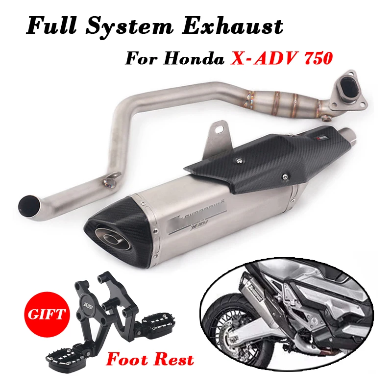 Full System Motorcycle Exhaust Modified Muffler Front Mid Link Pipe DB Killer Foot Rest Titanium Alloy For HONDA X-ADV750 ADV750
Full System Motorcycle Exhaust Modified Muffler Front Mid Link Pipe DB Killer Foot Rest Titanium Alloy For HONDA X-ADV750 ADV750