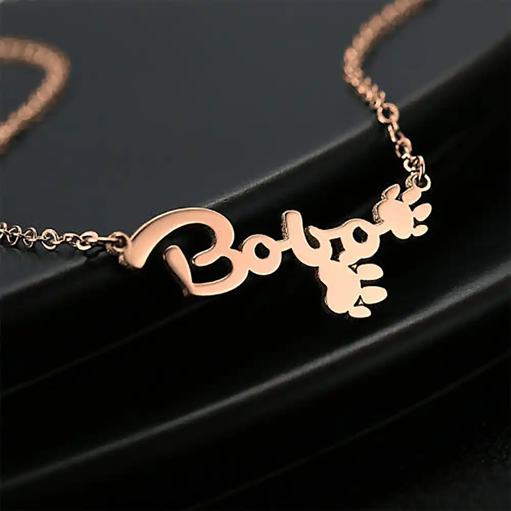 rir personalized name necklace customized name jewelry with cute