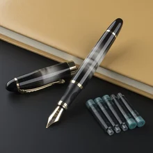 JINHAO X450 BLACK / GOLDEN 0.7mm 18KGP WIDE NIB PEN JINHAO 450 BUSINESS And 5 pcs inks 15 SELECTIVE COLORS
JINHAO X450 BLACK / GOLDEN 0.7mm 18KGP WIDE NIB PEN JINHAO 450 BUSINESS And 5 pcs inks 15 SELECTIVE COLORS
