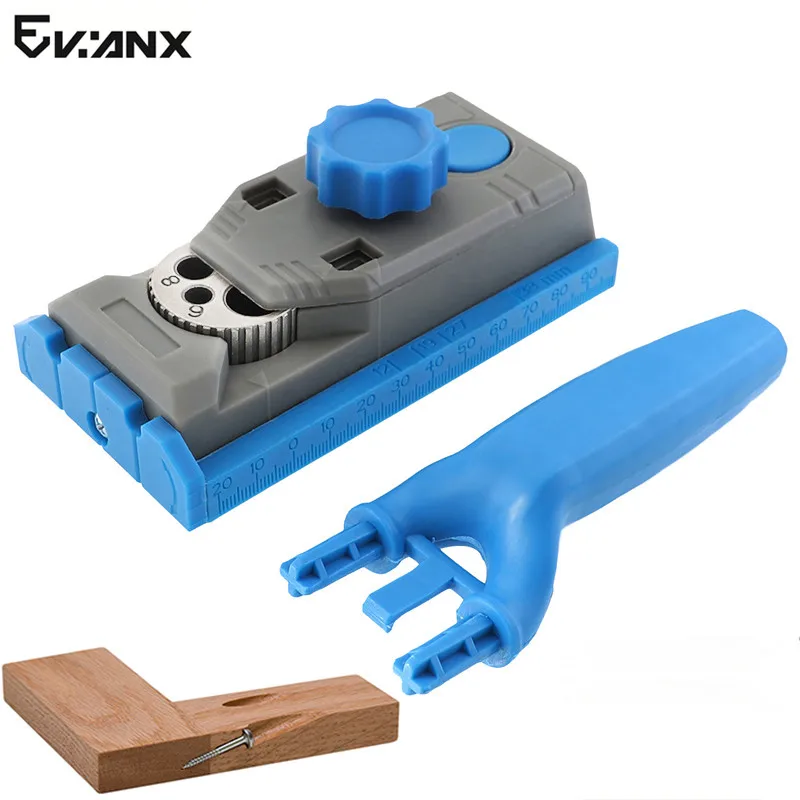 2 in 1 Pocket Hole Jig Kit 9.5mm ABS Plastic Doweling Jig Adjustable Drill Guide 6 8 10 12mm With Handle Woodworking Tools 
2 in 1 Pocket Hole Jig Kit 9.5mm ABS Plastic Doweling Jig Adjustable Drill Guide 6 8 10 12mm With Handle Woodworking Tools