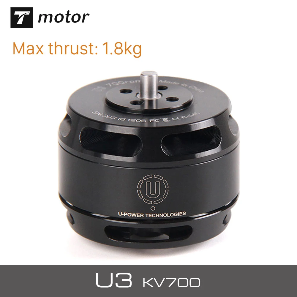 T-MOTOR U-Power Series U3 KV700 Outrunner Brushless Motor for FPV UAV Aircraft Multirotor Copter Drones Rotors
T-MOTOR U-Power Series U3 KV700 Outrunner Brushless Motor for FPV UAV Aircraft Multirotor Copter Drones Rotors