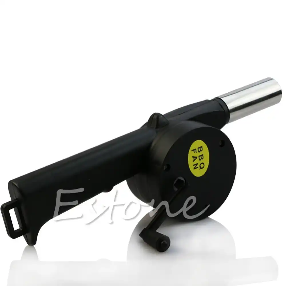 Hand Crank Bbq Blower Fireplace Camping Bellows Grill Fire Starter