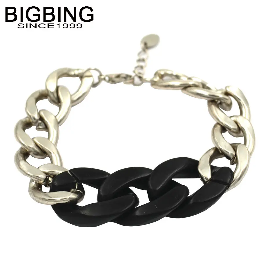 V012 BIGBING jewelry fashion silver black chain Bracelet female Bracelet fashion jewelry free shipping
V012 BIGBING jewelry fashion silver black chain Bracelet female Bracelet fashion jewelry free shipping