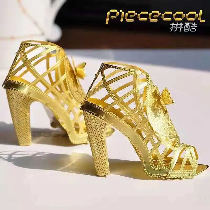3D Stereoscopic Puzzle Brass Mini Netted High-heeled Shoes Assembly Model Puzzle Toy Handmade DIY to Make Gifts for Girl friend
3D Stereoscopic Puzzle Brass Mini Netted High-heeled Shoes Assembly Model Puzzle Toy Handmade DIY to Make Gifts for Girl friend