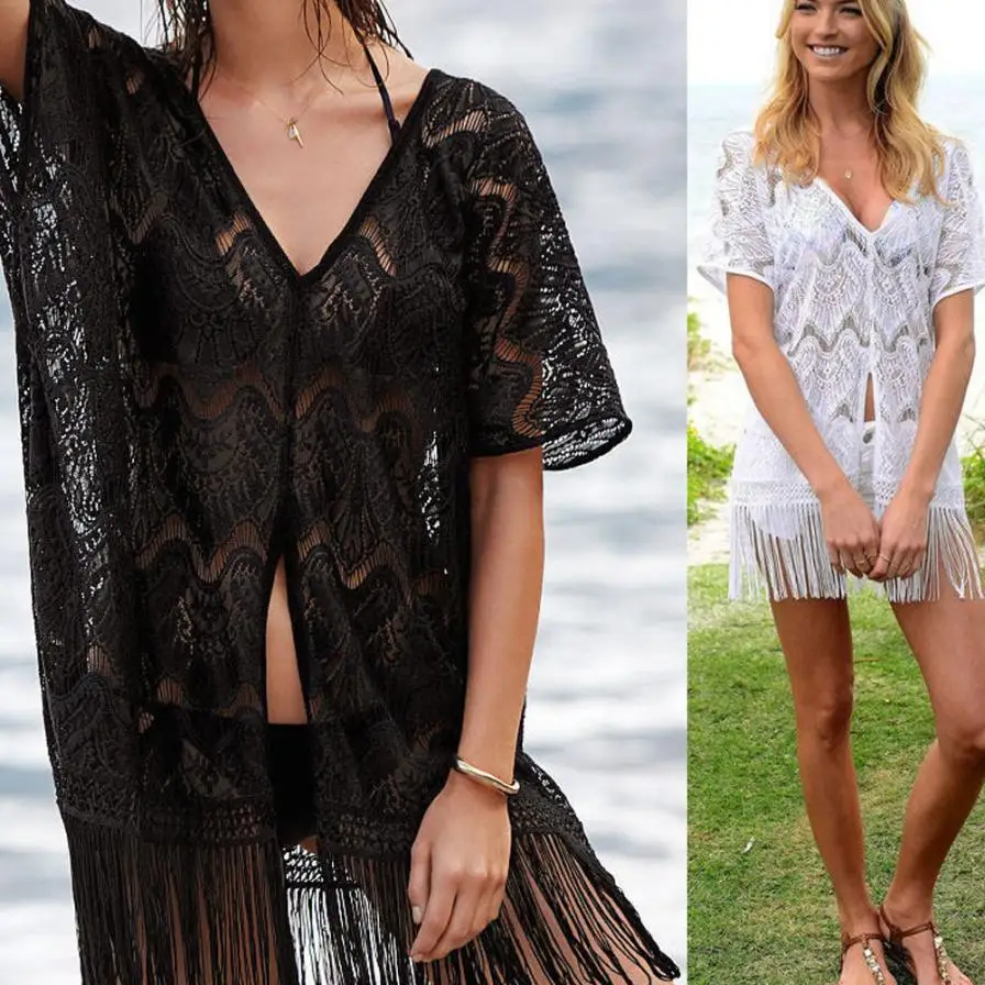 Popular Short-Sleeved Lace Solid Color Useful Sunscreen Coat Jacket Swimsuit Blouse Protect Form Burning WomenSwimsuits Covers
Popular Short-Sleeved Lace Solid Color Useful Sunscreen Coat Jacket Swimsuit Blouse Protect Form Burning WomenSwimsuits Covers