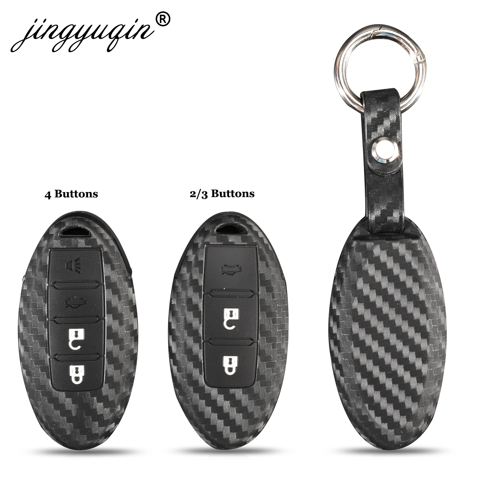 jingyuqin Car Key Case Carbon Sillicone Cover For Nissan Tidda Livida X-Trail T31 T32 Qashqai March Juke Pathfinder Note GTR
jingyuqin Car Key Case Carbon Sillicone Cover For Nissan Tidda Livida X-Trail T31 T32 Qashqai March Juke Pathfinder Note GTR
