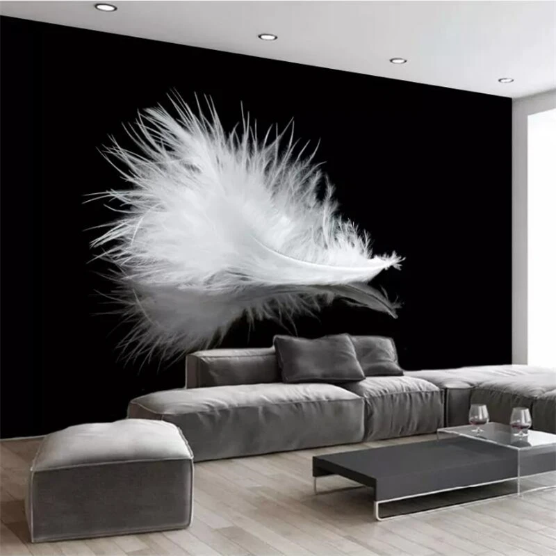 beibehang Custom wallpaper 3d murals modern minimalist black and white feather background wall decorative painting 3d wallpaper
beibehang Custom wallpaper 3d murals modern minimalist black and white feather background wall decorative painting 3d wallpaper