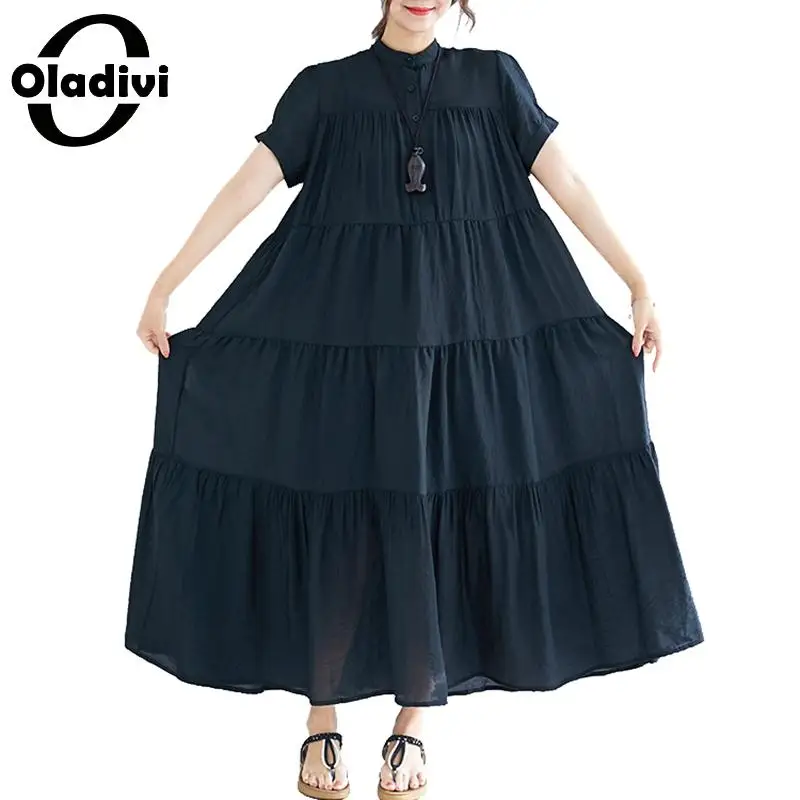 Oladivi Plus Size Women Fashion Summer Style Holiday Bohemian Long Maxi Dress Ladies Casual Black Dresses Female Vestidios 7XL
Oladivi Plus Size Women Fashion Summer Style Holiday Bohemian Long Maxi Dress Ladies Casual Black Dresses Female Vestidios 7XL