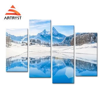 4 panel modern home decor mountain lake water snow scenery canvas painting picture HD printing on the canvas for living room
4 panel modern home decor mountain lake water snow scenery canvas painting picture HD printing on the canvas for living room