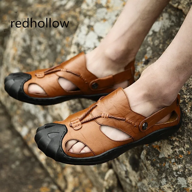 Genuine Leather Summer Soft Male Sandals Slip on Shoes For Men Breathable Beach Casual Quality Walking Sandal Size 38-46
Genuine Leather Summer Soft Male Sandals Slip on Shoes For Men Breathable Beach Casual Quality Walking Sandal Size 38-46