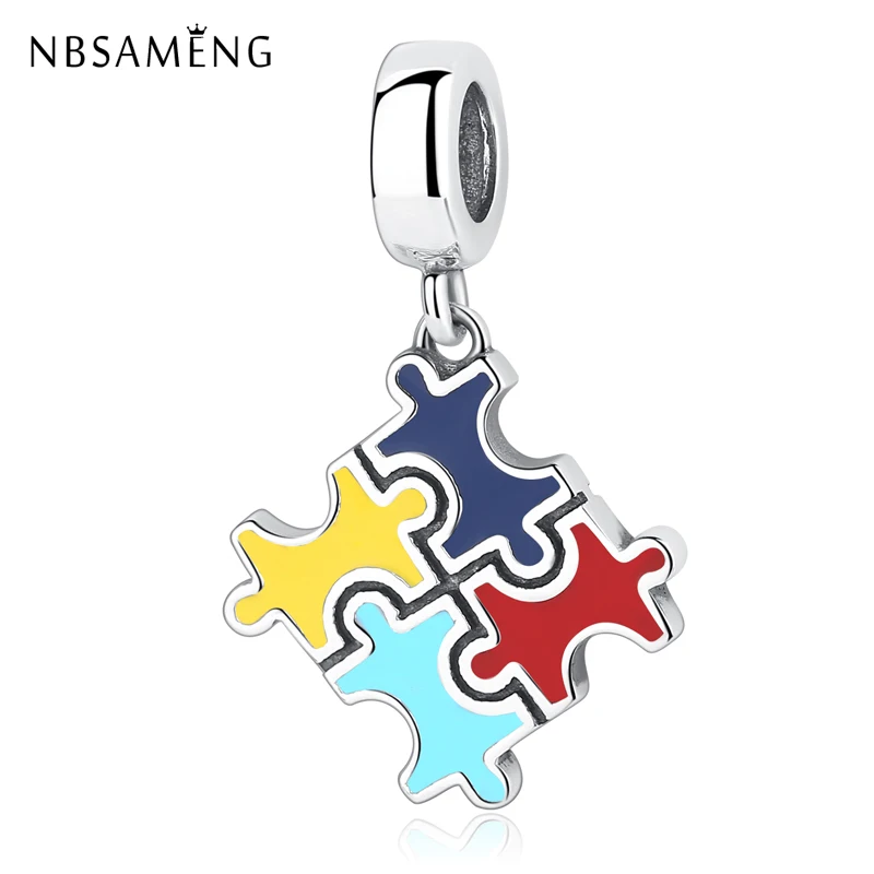 New 925 Sterling Silver Bead Autism Awareness Puzzle Piece Colorful Enamel Pendant Charm Fit Pandora Bracelet DIY Jewelry Gifts
New 925 Sterling Silver Bead Autism Awareness Puzzle Piece Colorful Enamel Pendant Charm Fit Pandora Bracelet DIY Jewelry Gifts
