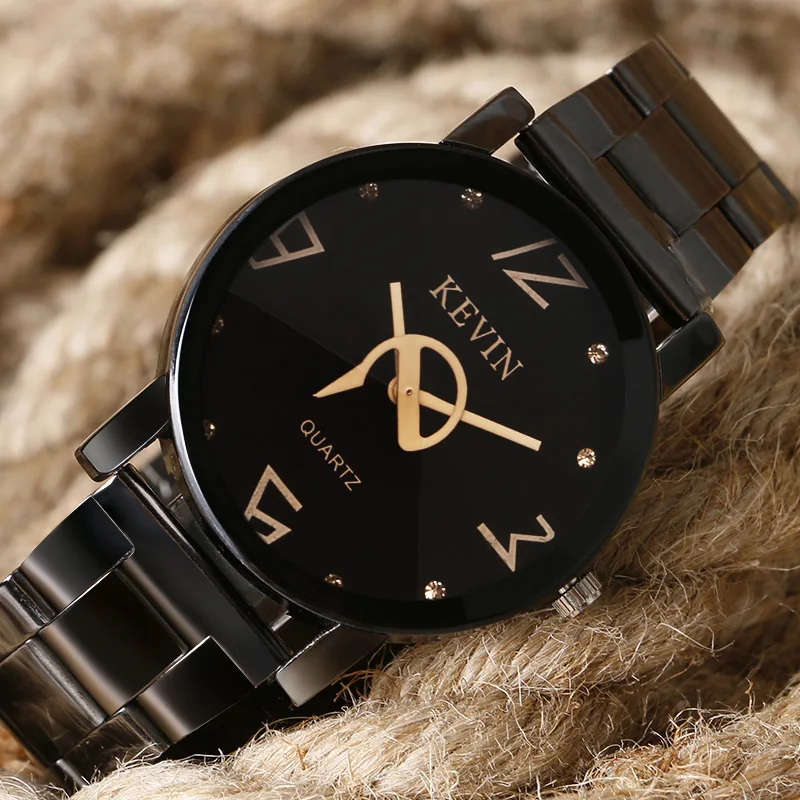 KEVIN Brand Watches Black Creative Pointer Crystal Dial Stainless Steel Band Fashion Casual Quartz Wrist Watches Clock Men Women
KEVIN Brand Watches Black Creative Pointer Crystal Dial Stainless Steel Band Fashion Casual Quartz Wrist Watches Clock Men Women