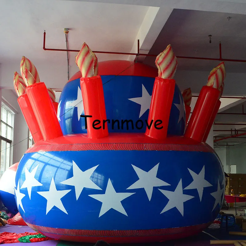 

giant inflatable balloon PVC advertising Promotion Helium Giant Anniversary/Birthday Artificial Inflatable Cake with Candles