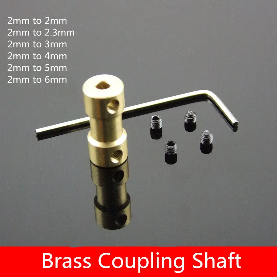 1PCS SC008 Inner diameter 2mm to 2/3/4/5/6 mm Copper Brass Coupling Shaft drive connector Metal Coupler DIY Fittings accessories
1PCS SC008 Inner diameter 2mm to 2/3/4/5/6 mm Copper Brass Coupling Shaft drive connector Metal Coupler DIY Fittings accessories