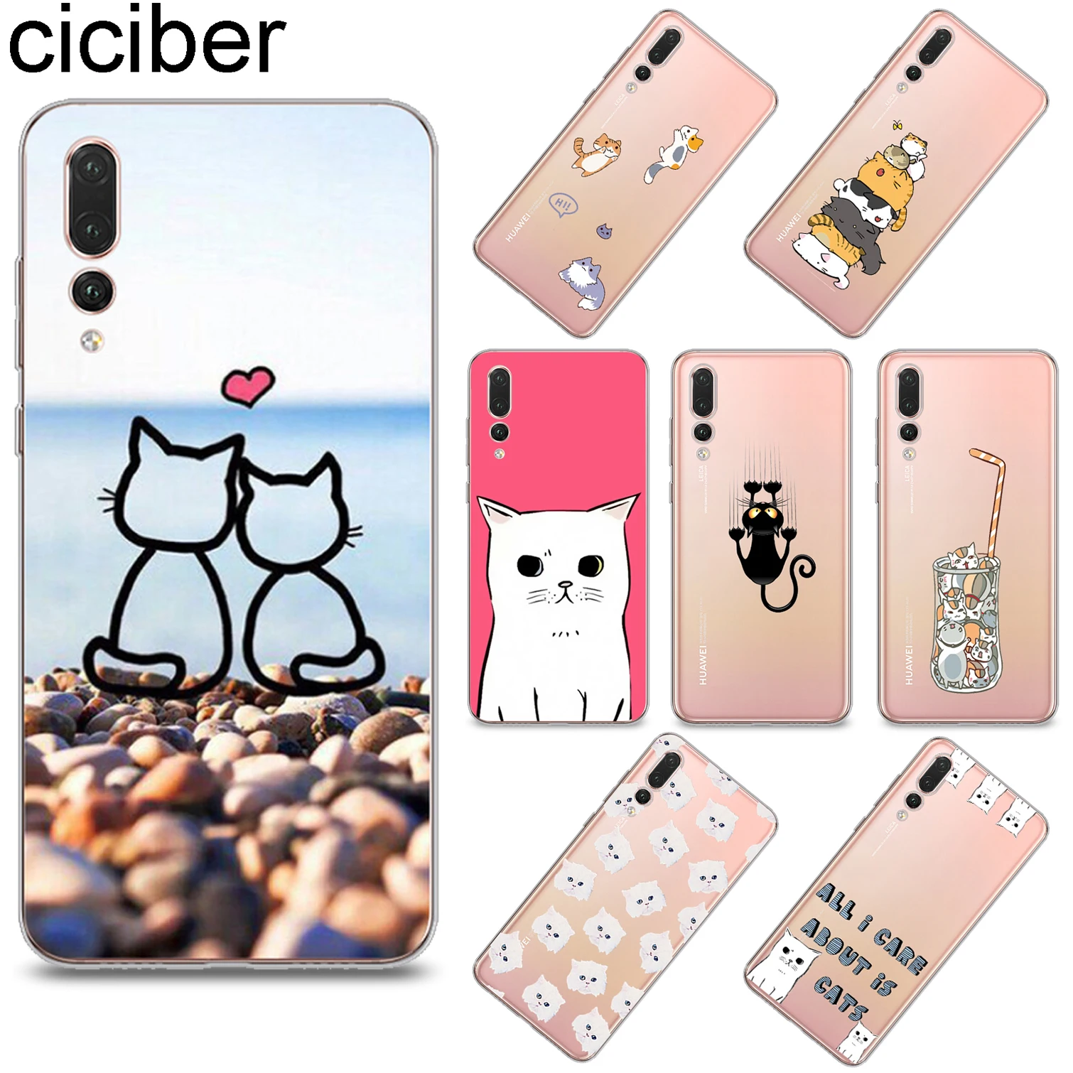 ciciber Funny Cartoon Cat Cover for Huawei P30 P20 Pro Lite Soft TPU Phone Case for P10 P9 P8 Plus Lite mini P Smart 2019 2017
ciciber Funny Cartoon Cat Cover for Huawei P30 P20 Pro Lite Soft TPU Phone Case for P10 P9 P8 Plus Lite mini P Smart 2019 2017