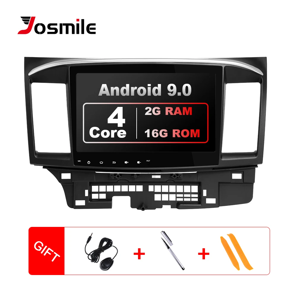Josmile автомобильный мультимедийный плеер 2 Din Android 9 0 для Mitsubishi Lancer X 10 2008-201510 1 дюймов