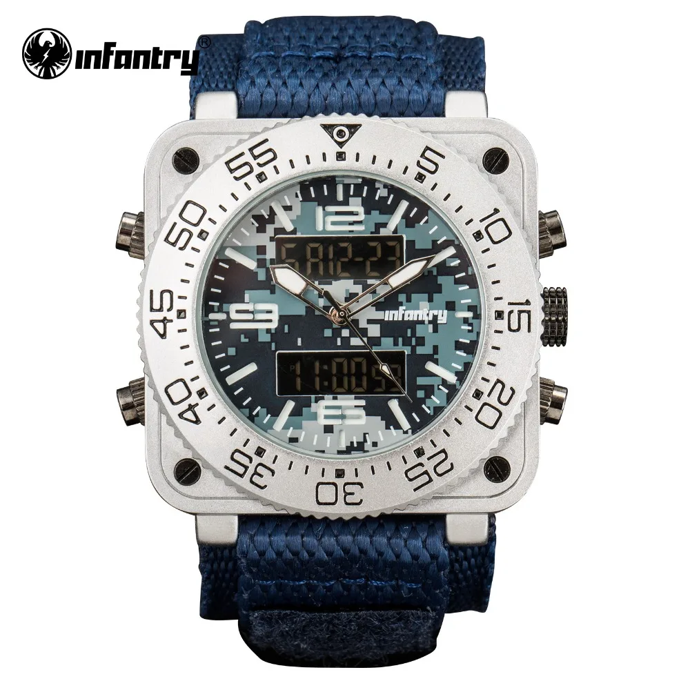 INFANTRY Military Watch Men LED Digital Quartz Mens Watches Top Brand Luxury Square Tactical Big Heavy Duty Relogio Masculino
INFANTRY Military Watch Men LED Digital Quartz Mens Watches Top Brand Luxury Square Tactical Big Heavy Duty Relogio Masculino