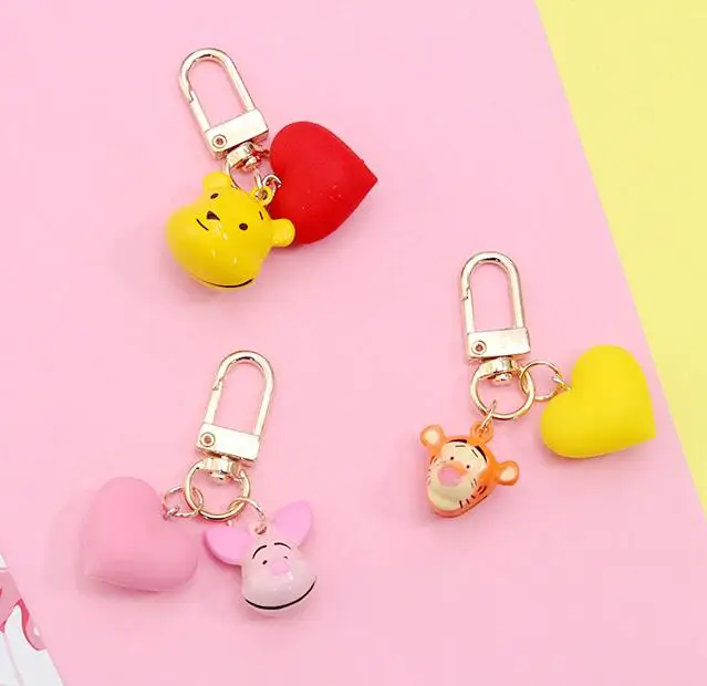 1pcs Cartoon tigger bears pigs 3D head Jingle bells love heard girl women PVC Key Chains Pendant kids Gifts Party Favors
1pcs Cartoon tigger bears pigs 3D head Jingle bells love heard girl women PVC Key Chains Pendant kids Gifts Party Favors