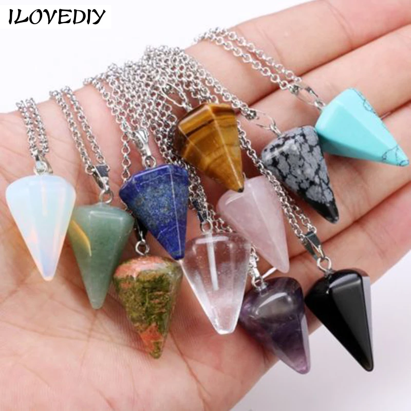 New natural stone crystal Necklace Crystal Cluster Pendant Cone Rose Quartzs Druzy Necklace for Women Natural Stone Jewelry
New natural stone crystal Necklace Crystal Cluster Pendant Cone Rose Quartzs Druzy Necklace for Women Natural Stone Jewelry