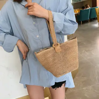 2019 Women Straw Bag Retro Rattan Handbag Woven Summer Beach Shoulder Bags Tote Women Solid Beach Bag Handbags For Women 2019
2019 Women Straw Bag Retro Rattan Handbag Woven Summer Beach Shoulder Bags Tote Women Solid Beach Bag Handbags For Women 2019