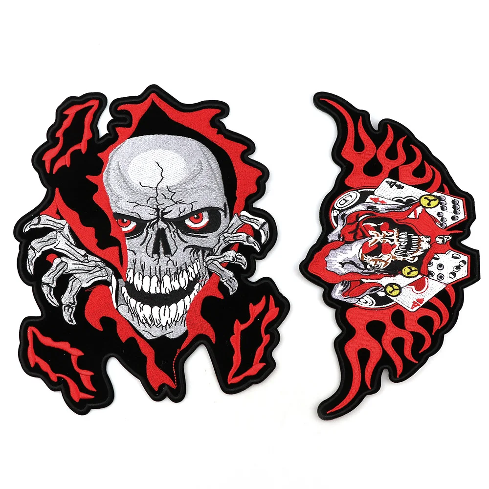 Red Skull Skeleton Iron On Patches Punk Stripes For Clothes DIY Embroidered Patch Applique Badges Clothing T Shirt Big Size 1PC
Red Skull Skeleton Iron On Patches Punk Stripes For Clothes DIY Embroidered Patch Applique Badges Clothing T Shirt Big Size 1PC