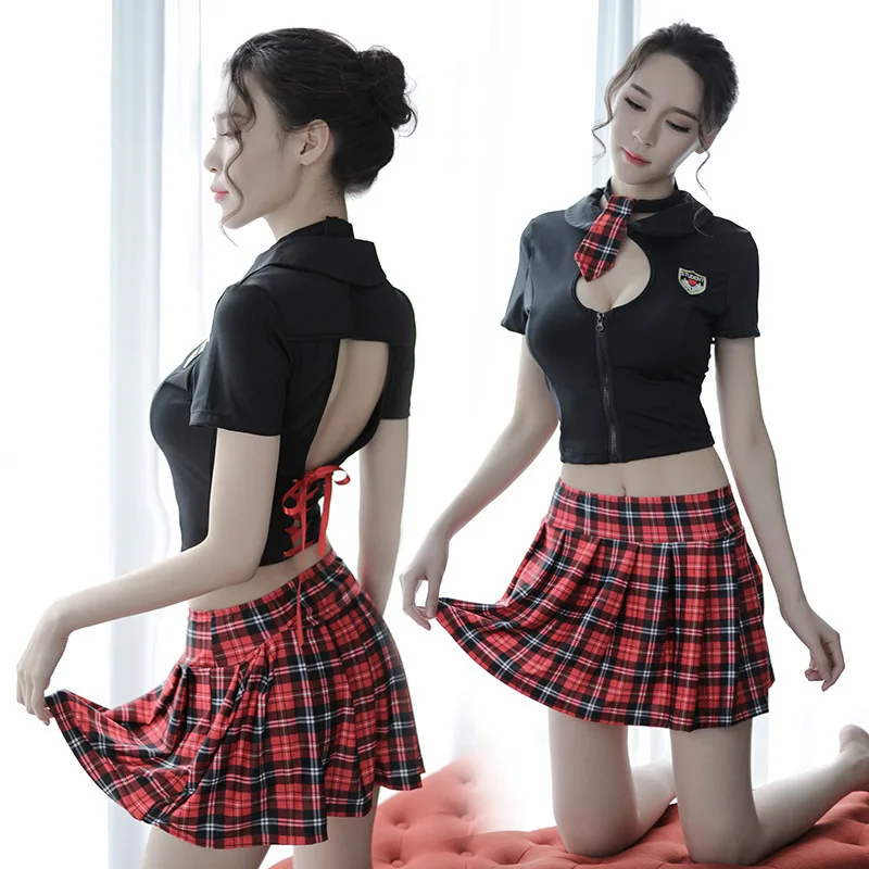 New Exotic Costumes seks Cosplay Sexy Red And Black Plaid Student Dress School Tie Pure Uniforms Dresses+V-neck Student Uniform
New Exotic Costumes seks Cosplay Sexy Red And Black Plaid Student Dress School Tie Pure Uniforms Dresses+V-neck Student Uniform