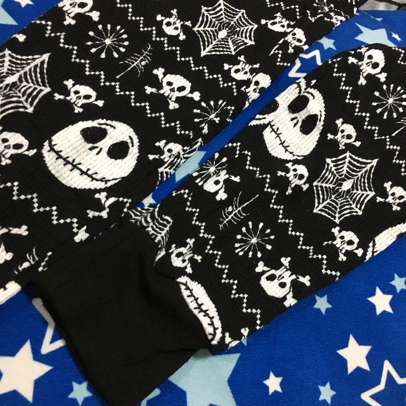 Nightmare Before Christmas Jack Skellington Pajamas Cotton Sleepwear Set Top and Pants Causal Adlut Sleep Suits Cosplay Costumes 5