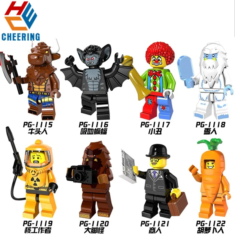 Single Sale Building Blocks Tauren Vampire Clown Snow Business Carrot Nuclear Worker Gift Bricks Figures For Kids Toys PG8087
Single Sale Building Blocks Tauren Vampire Clown Snow Business Carrot Nuclear Worker Gift Bricks Figures For Kids Toys PG8087