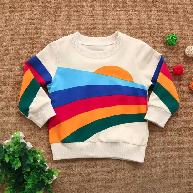 cute Toddler Newborn Infant Girls Boys Long Sleeve Rainbow T-shirt Warm Tops kids spring Outfits fashion children's clothing
cute Toddler Newborn Infant Girls Boys Long Sleeve Rainbow T-shirt Warm Tops kids spring Outfits fashion children's clothing