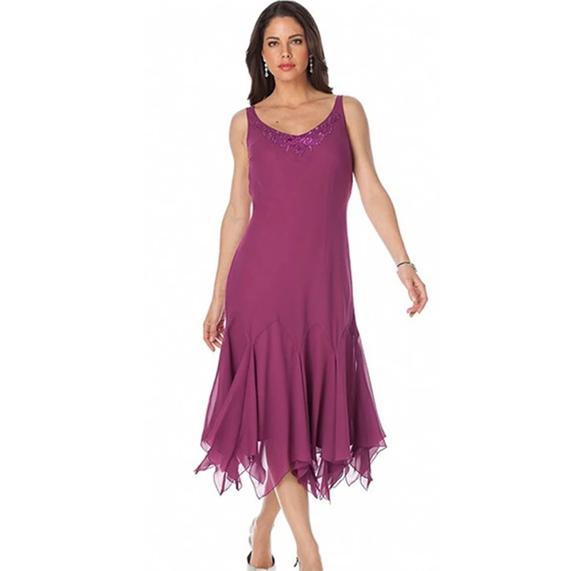 Mother Of The Bride Dresses Suit With Jacket Plus Size Chiffon