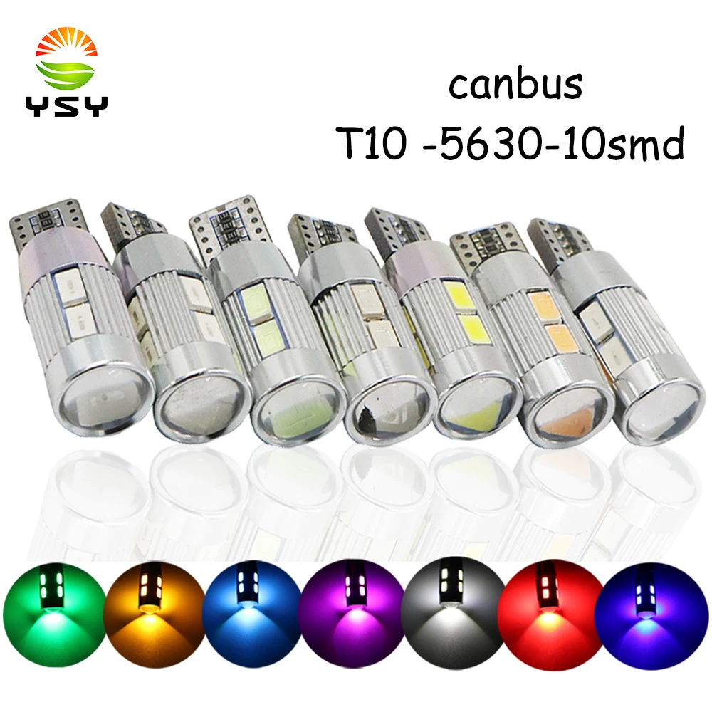 YSY T10 led W5W 194 168 10 SMD 5630 LED Wedge Lamp CANBUS NO ERROR Car Parking Light 10SMD LED Auto Interior Doom Reading Bulb
YSY T10 led W5W 194 168 10 SMD 5630 LED Wedge Lamp CANBUS NO ERROR Car Parking Light 10SMD LED Auto Interior Doom Reading Bulb