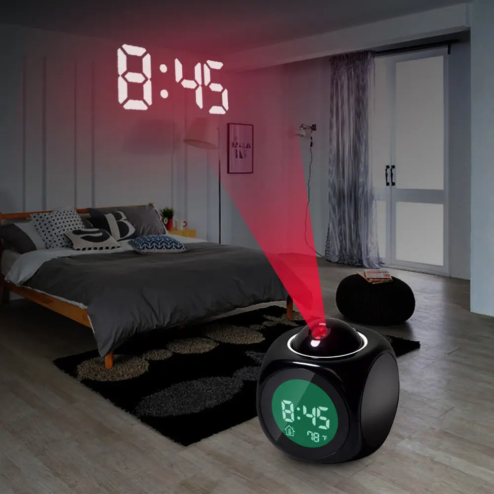 New Fashion Attention Projection Digital Weather LCD Snooze Alarm Clock Projector Color Display LED Backlight Bell Timer
New Fashion Attention Projection Digital Weather LCD Snooze Alarm Clock Projector Color Display LED Backlight Bell Timer