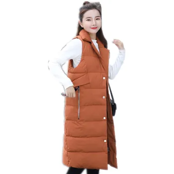 Autumn Winter Women's Vest 2019 New Arrival Fashion Female Long Vest Turn-Down Collar Button Slim Down Cotton Vest Mujer CQ2358
Autumn Winter Women's Vest 2019 New Arrival Fashion Female Long Vest Turn-Down Collar Button Slim Down Cotton Vest Mujer CQ2358