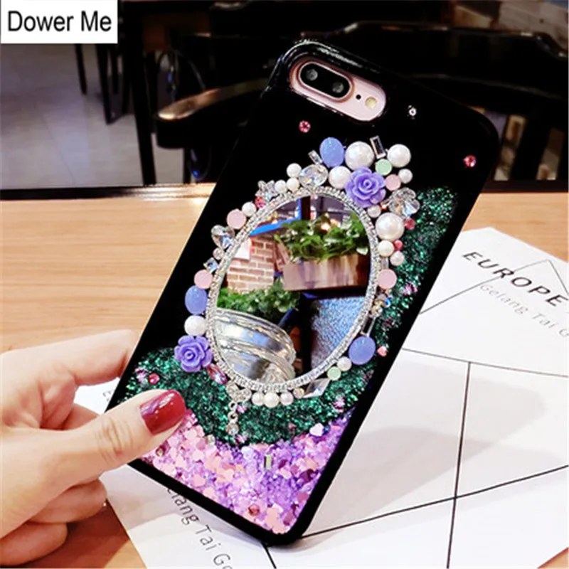 Dower Me Diamond Mirror Pearl Flower Dynamic Liquid Glitter Quicksand Case Cover For iPhone XS Max XR X 8 7 6 6S Plus 5 5S SE
Dower Me Diamond Mirror Pearl Flower Dynamic Liquid Glitter Quicksand Case Cover For iPhone XS Max XR X 8 7 6 6S Plus 5 5S SE