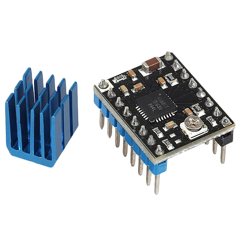 A4988 Stepper Motor Driver Module With New Heatsink 3D Printer Parts 5Pcs 
A4988 Stepper Motor Driver Module With New Heatsink 3D Printer Parts 5Pcs