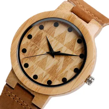 Wooden Minimalist Simple Bamboo Genuine Leather Band Casual Triangle Carved Bangle Quartz Watch Nature Wood Clock Birthday Gifts 
Wooden Minimalist Simple Bamboo Genuine Leather Band Casual Triangle Carved Bangle Quartz Watch Nature Wood Clock Birthday Gifts