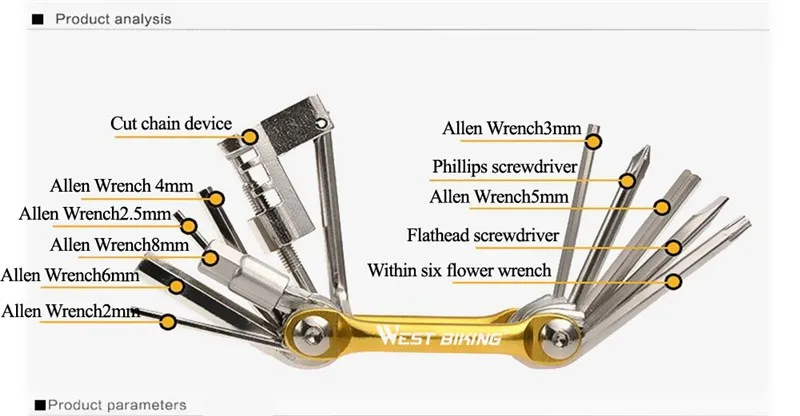 Multi Function Bicycle Pocket Tool Multi Function Bicycle Pocket Tool