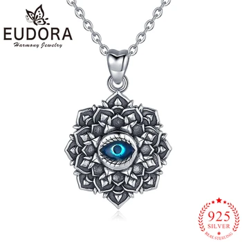 Eudora Authentic 925 Sterling Silver Evil Eye Pendant Necklace Vintage Retro Fashion Jewelry for Women Men Party Accessories
Eudora Authentic 925 Sterling Silver Evil Eye Pendant Necklace Vintage Retro Fashion Jewelry for Women Men Party Accessories