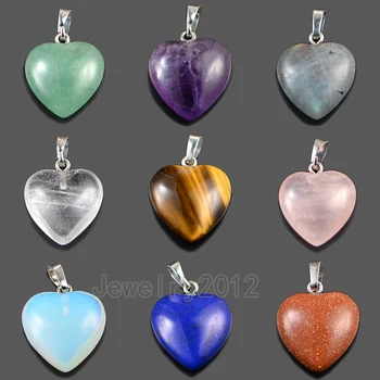 15PCS/Lot Natural Gem stones Heart Pendant Healing Reiki Chakra Silver Beads 20x23mm Diy Jewelry Design Wholesale
15PCS/Lot Natural Gem stones Heart Pendant Healing Reiki Chakra Silver Beads 20x23mm Diy Jewelry Design Wholesale
