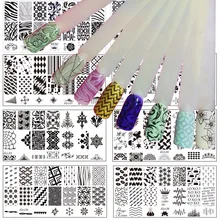 YZWLE 1 Pc Opcional 120*60MM Tamanho Stamp Estamparia Imagem Konad Placa de Impressão Nail Art Template DIY Para prego Carimbar Placas(China)