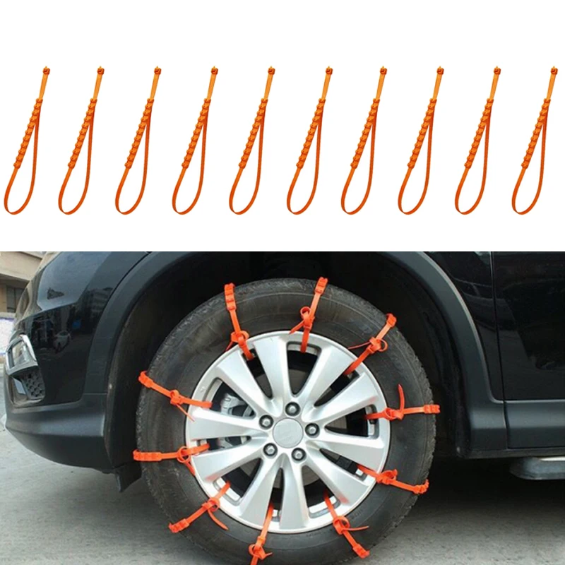 10pcs Lot Car Universal Mini Plastic Winter Tyres wheels Snow Chains For CarsSuv Car-Styling Anti-Skid Autocross Outdoor (29)