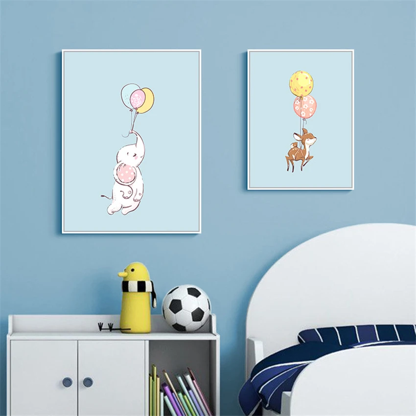 Nordic cartoon animal art deco poster fox elephant print wall picture children's room decoration canvas painting A288
Nordic cartoon animal art deco poster fox elephant print wall picture children's room decoration canvas painting A288